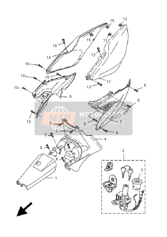 5BRF173103PS, Cover, Side 3, Yamaha, 0